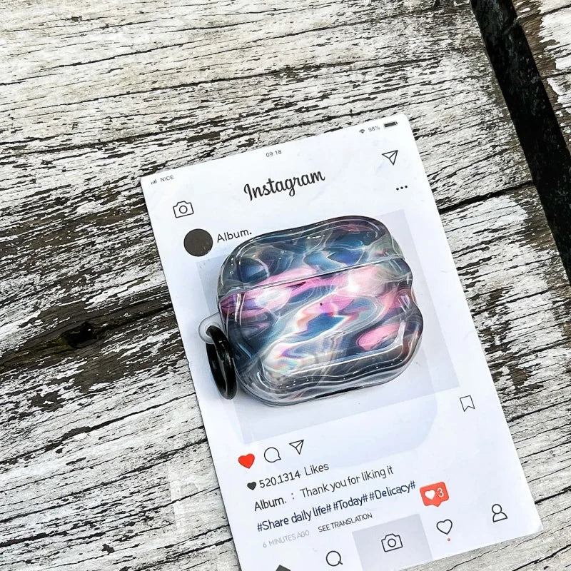 Water Ripple AirPods Case with Ring Holder