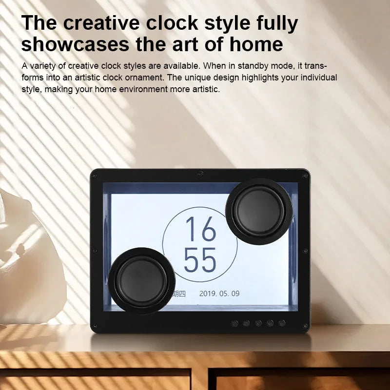Floating Lyrics Bluetooth Speaker - Transparent Display Screen with LED Subtitle System