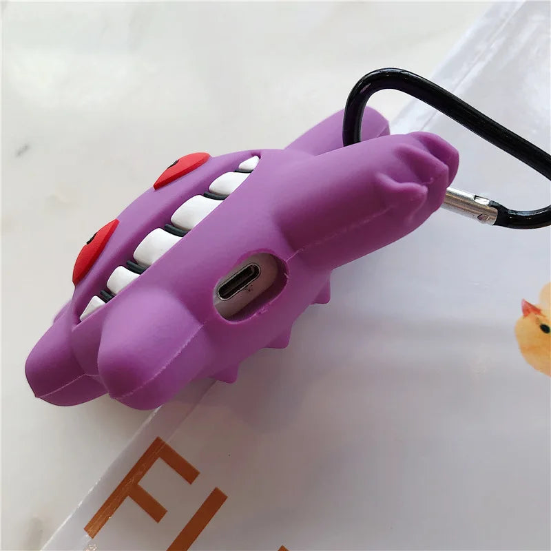 Purple Gengar Pokemon AirPods Case Silicone