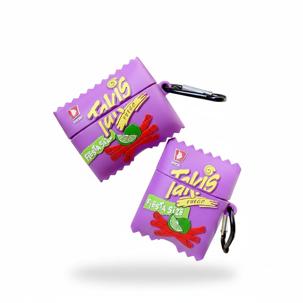 Takis Purple Chips Bag AirPods Case with Keychain Silicone