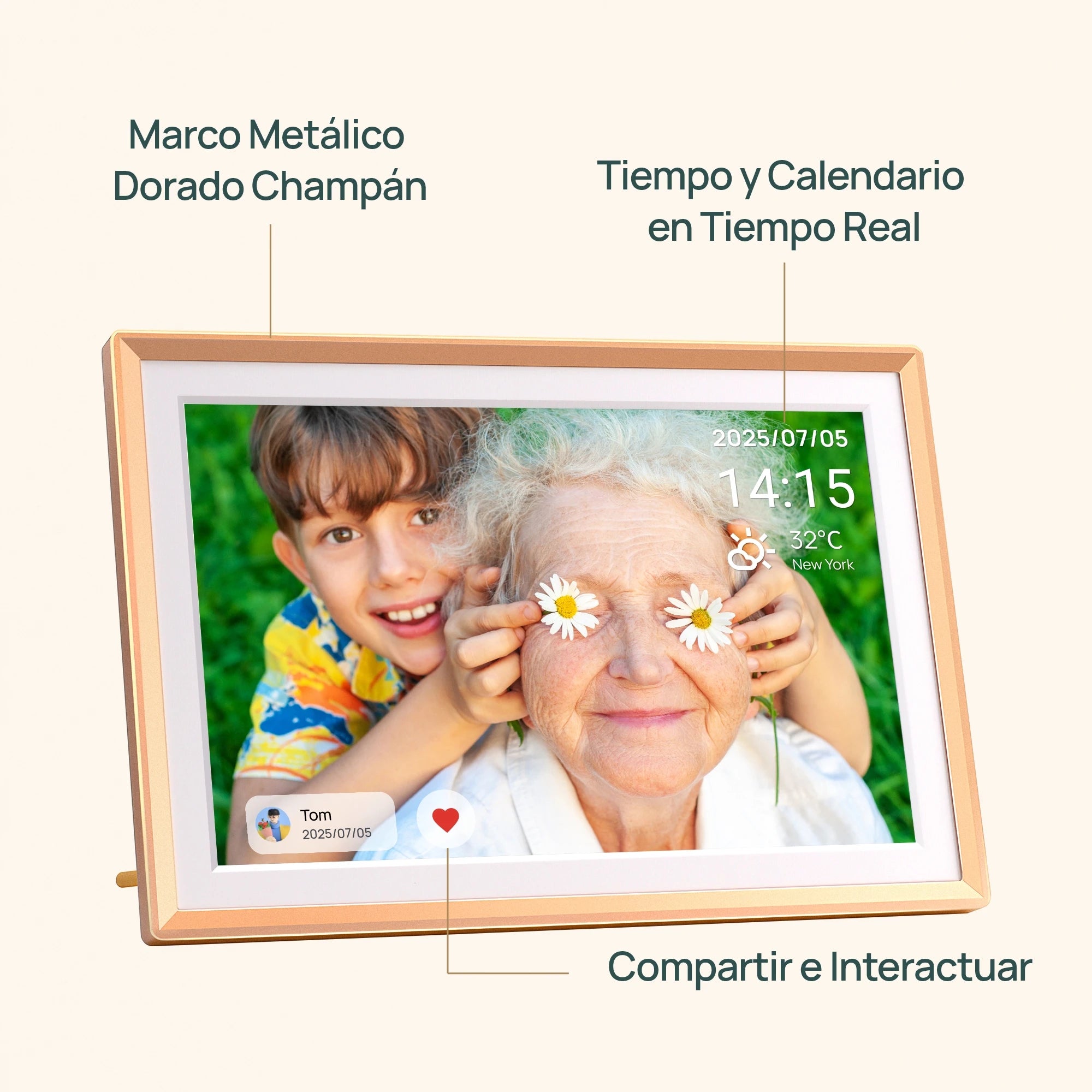 ARZOPA WiFi 14" FHD IPS Touch Screen Digital Picture Frame