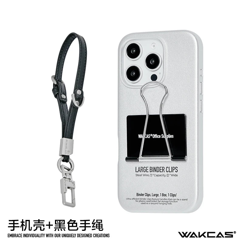 Wakcas Niche Design Leather Stand Folder Case for iPhone