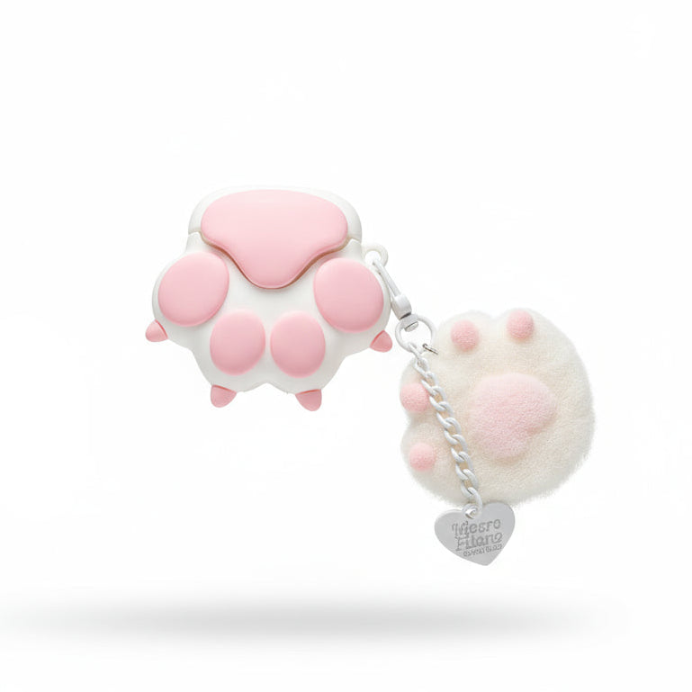 Cute Cat Paw AirPods Case 3D Silicone