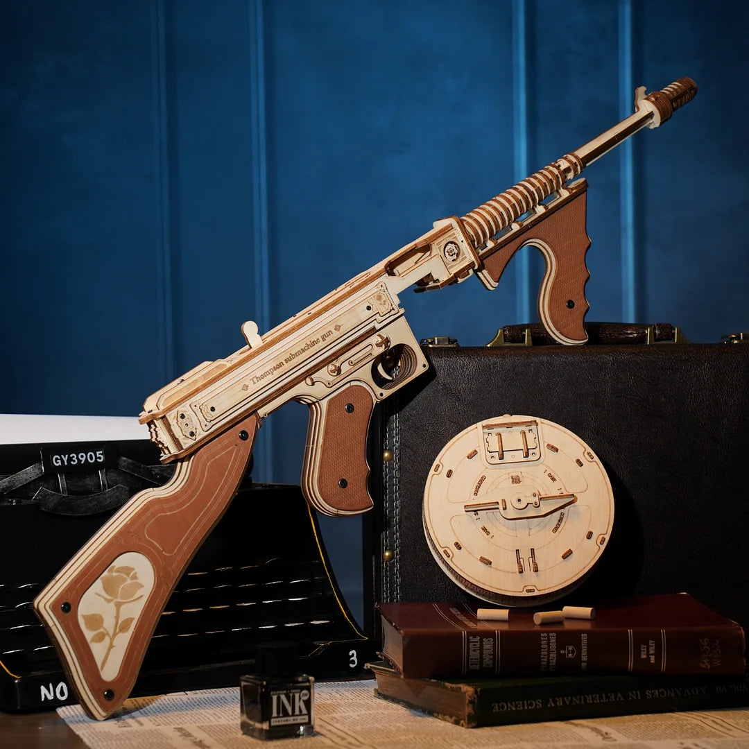 Thompson Submachine Gun Toy 3D Wooden Puzzle