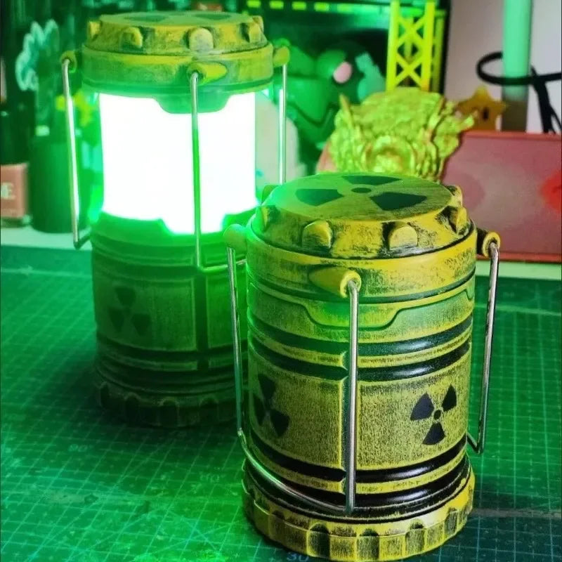 Nuclear Reactor Lantern Mini Apocalyptic LED Light with Eerie Green Glow