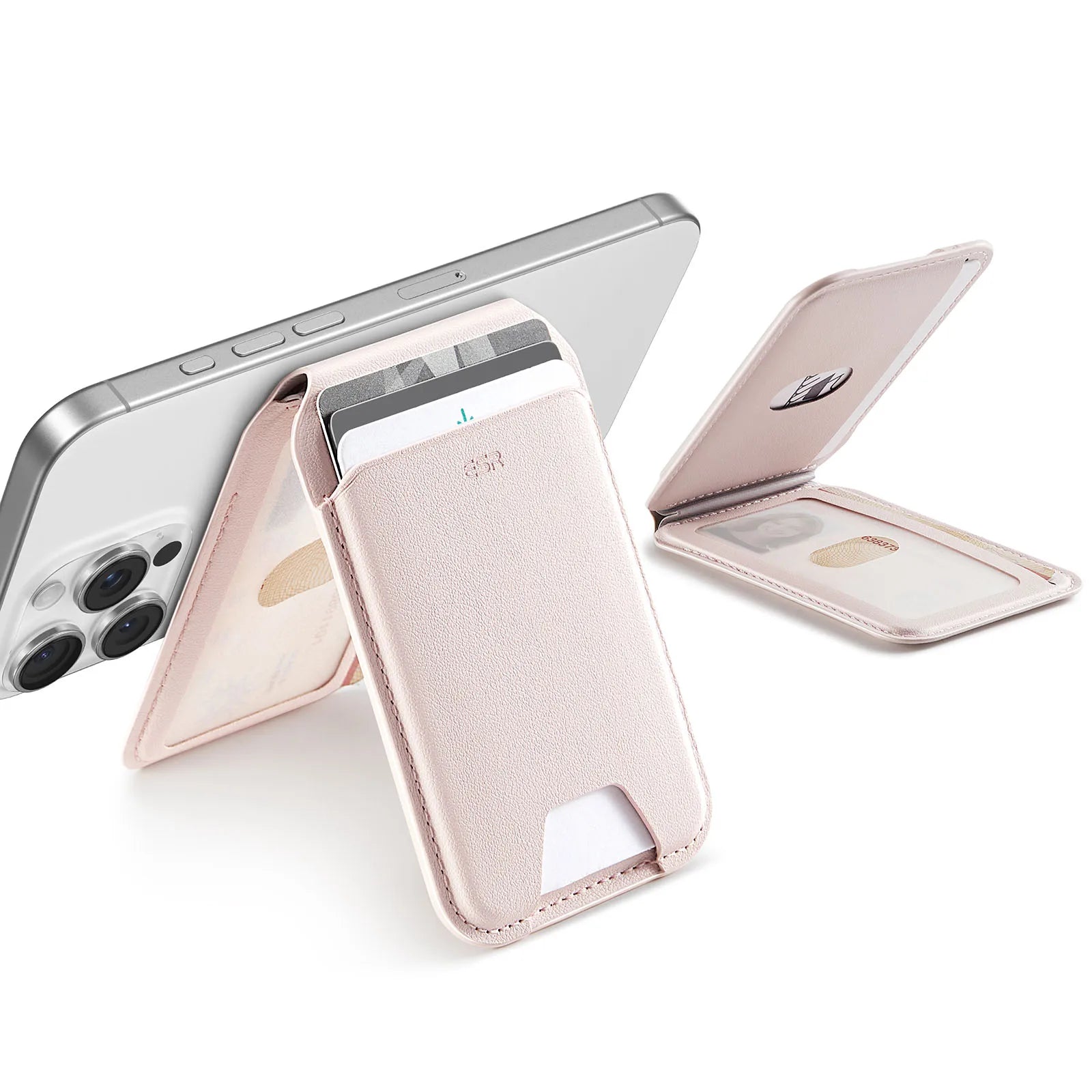 ESR Aura MagSafe Wallet - 5 Card Vegan Leather Stand