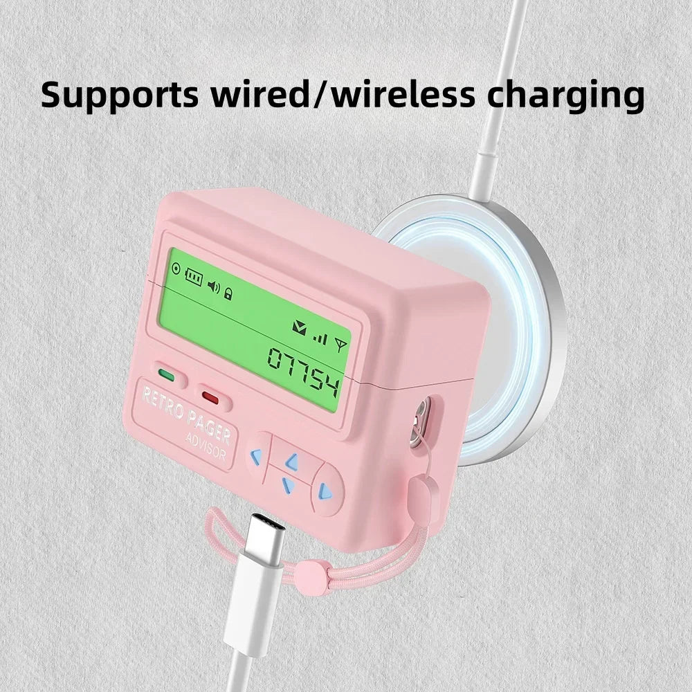 Retro Beeper AirPods Case 90s Pager Design