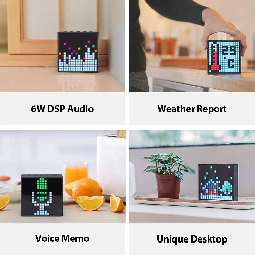 Divoom Timebox-Evo Pixel Art Speaker Display Alarm Clock Box