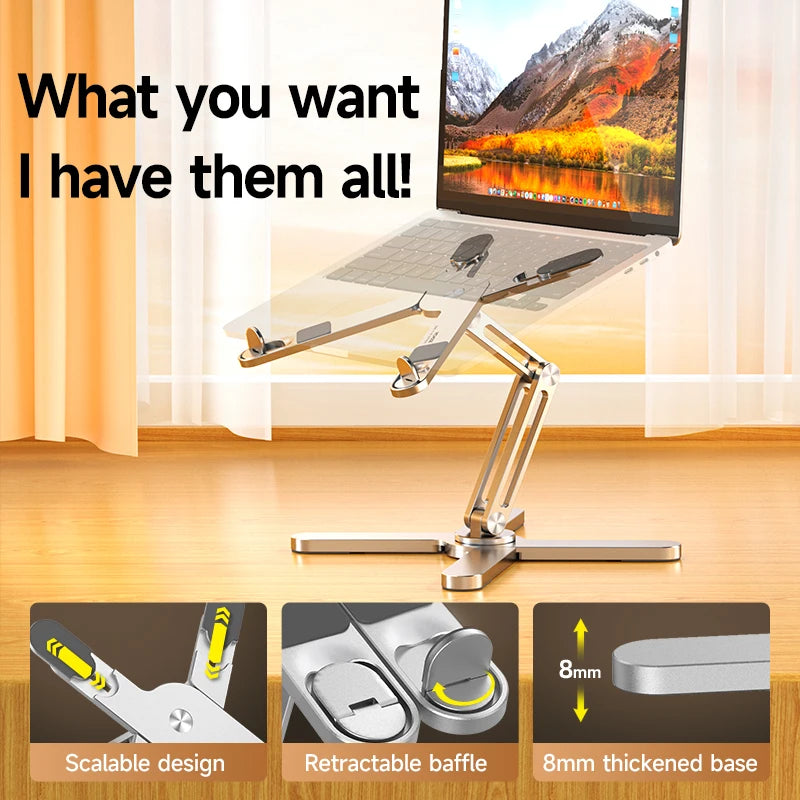 Aluminum Alloy Laptop Stand 360° Foldable