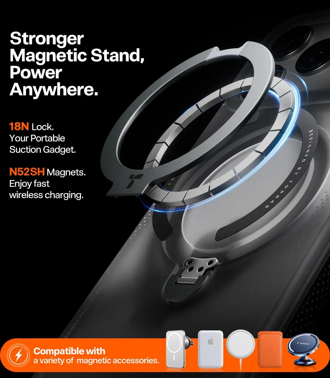 TORRAS Q3 Air Ostand for iPhone Case