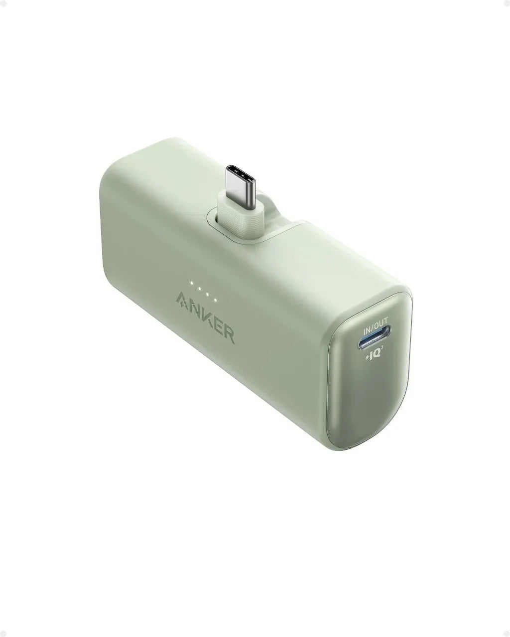 ANKER iPhone 16 Portable Charger, Nano Power Bank with Built-in USB C Connector, 5,000mAh Portable Charger 22.5W