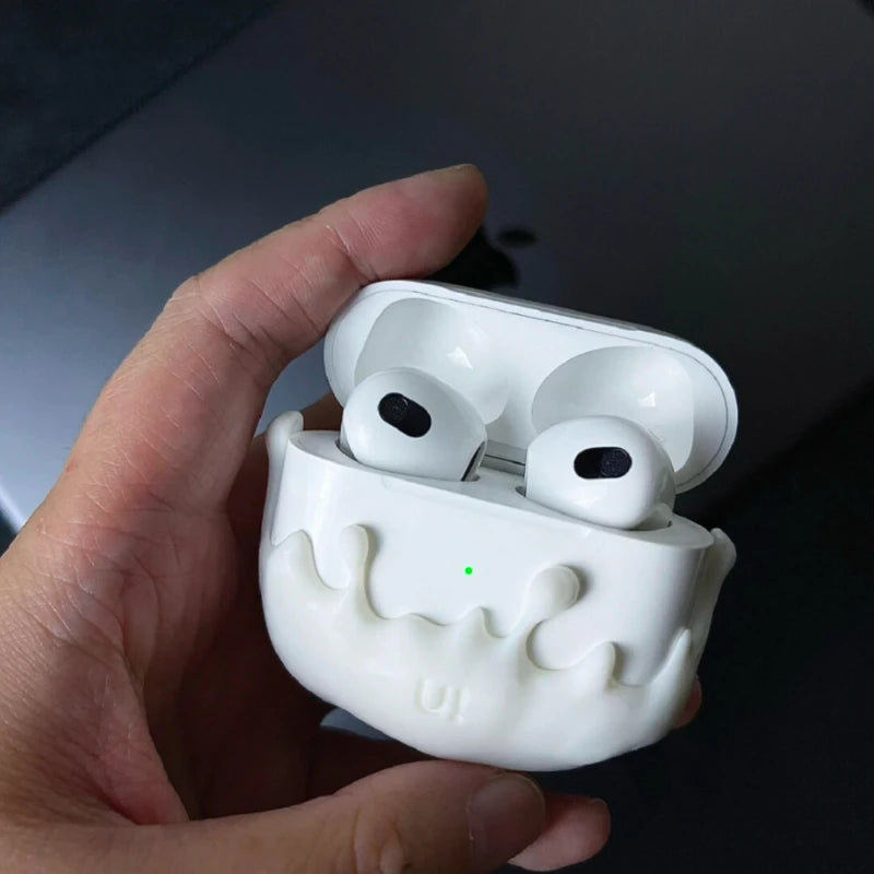 Water Droplet AirPods Case 3D Silicone Cover with Drop Protection