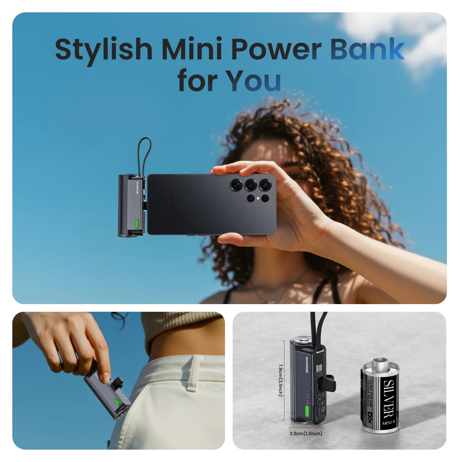 SHARGE Flow Mini 2 Portable Charger 22.5W 5000mAh