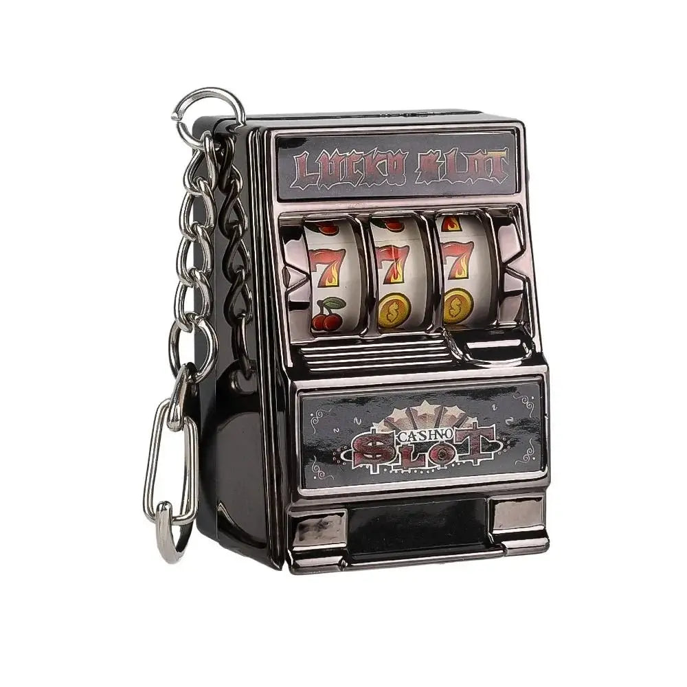 Mini Slot Machine Keychain Playable Arcade Jackpot with Working Lever