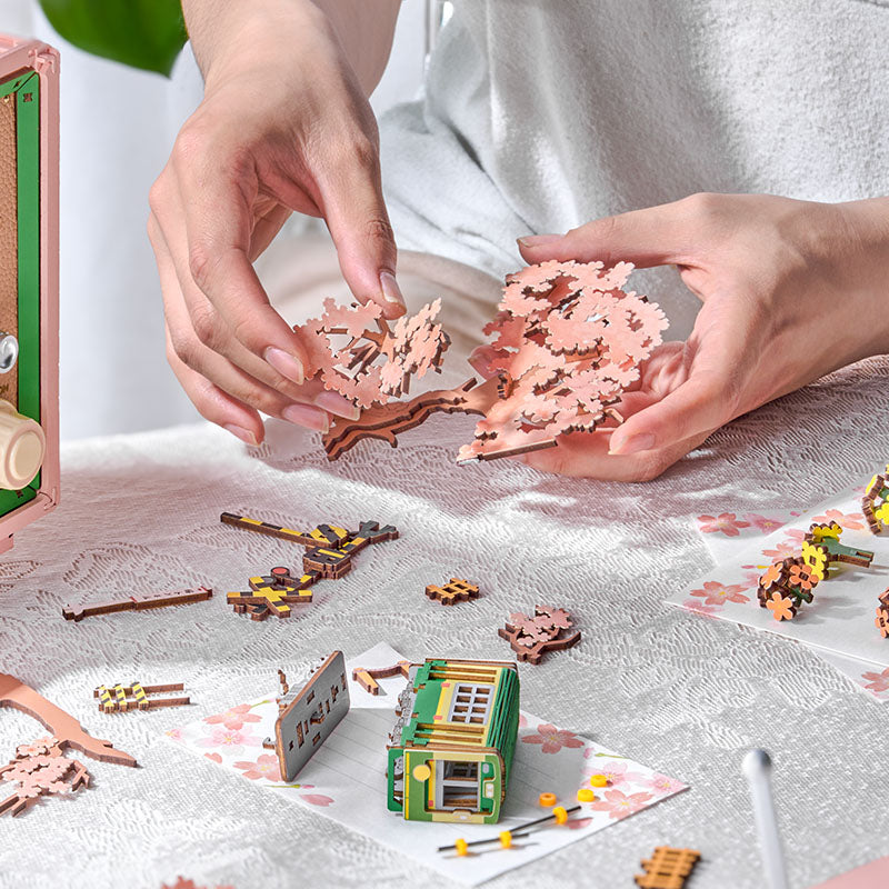 Rolife Sakura Dreamy Tour DIY Music Box 3D Wooden Puzzle