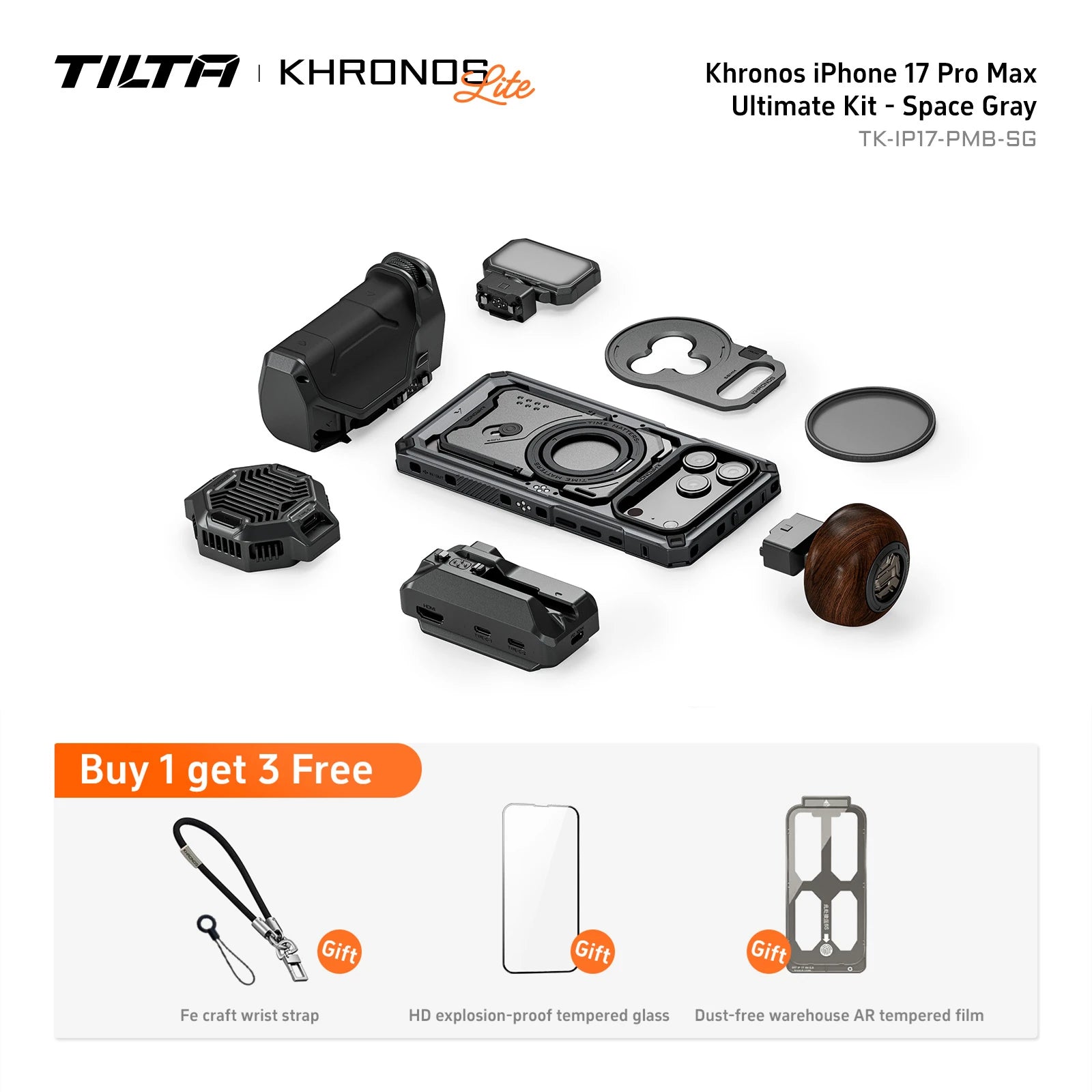 TILTA Khronos Classic Cage Kit for iPhone 17 Pro/Max Case