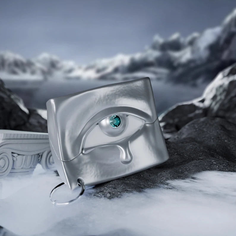 Alien Silver Weeping Eye AirPods Case Unique Anti-Drop Protective Cover