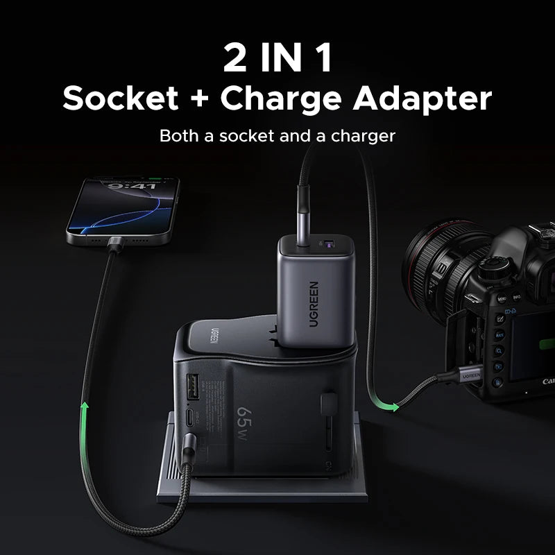 UGREEN 65W Universal Travel Adapter