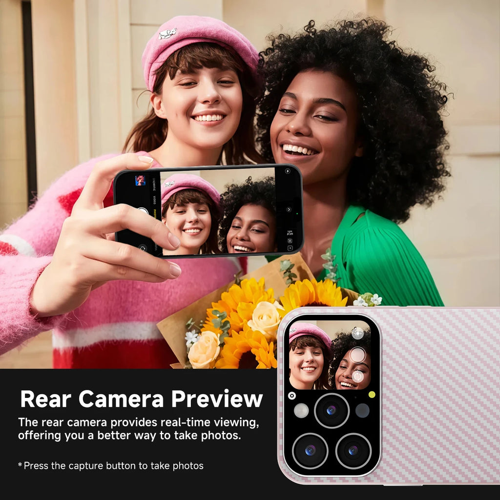 Smart Touch Screen Phone Case Music Control & Wireless Charging