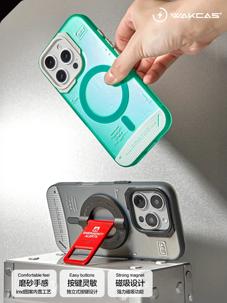 Wakcas Color Mechanical MagSafe iPhone Case | Matte Magnetic Protection