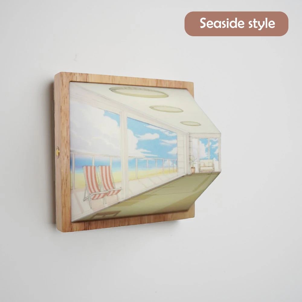 3D Optical Art Wall Light