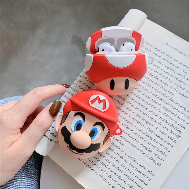 Super Mario Mushroom 3D AirPods Case Silicone