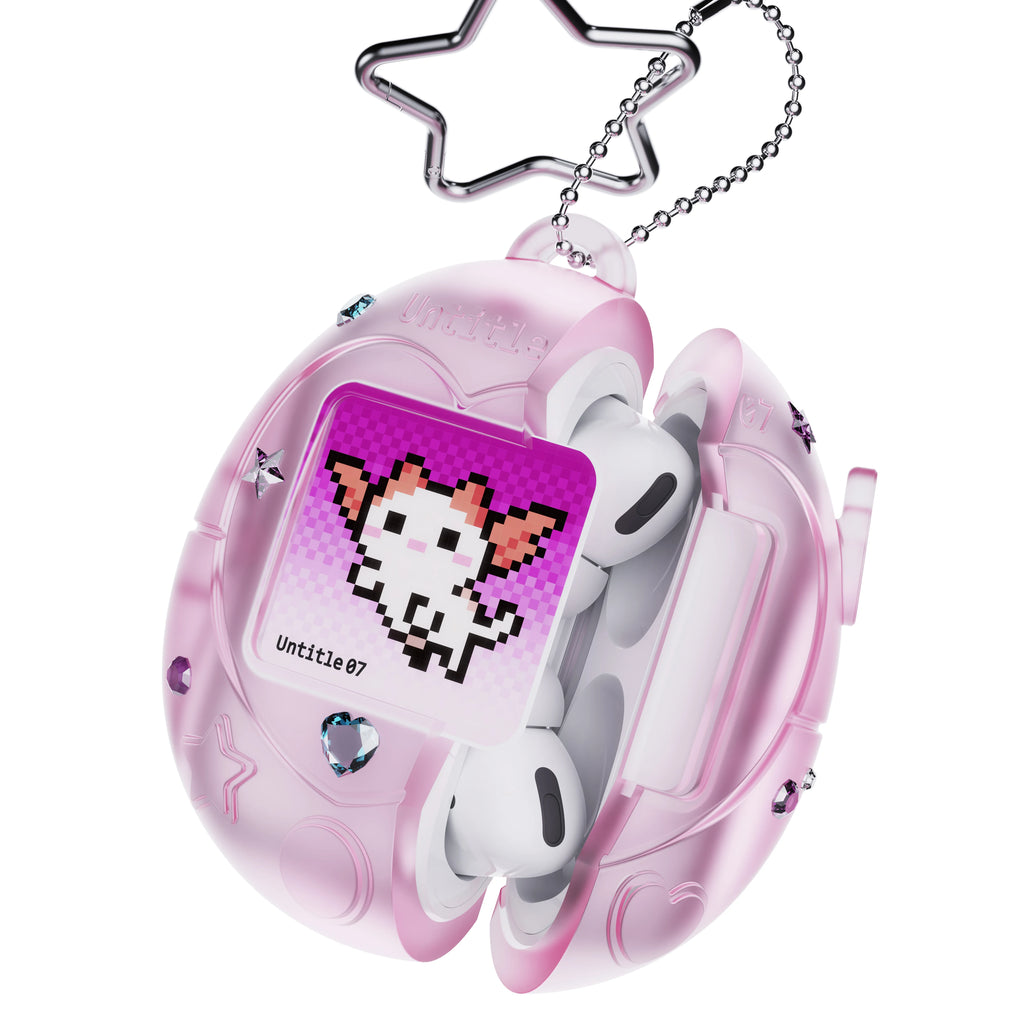 Electronic Pet Cat AirPods Case Interactive Tamagotchi-Style