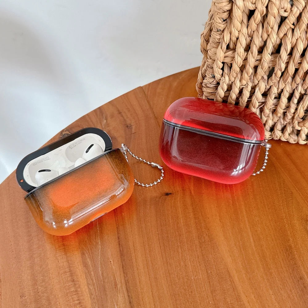 Glow-in-the-Dark Liquid Glitter AirPods Case - Moving Quicksand Design