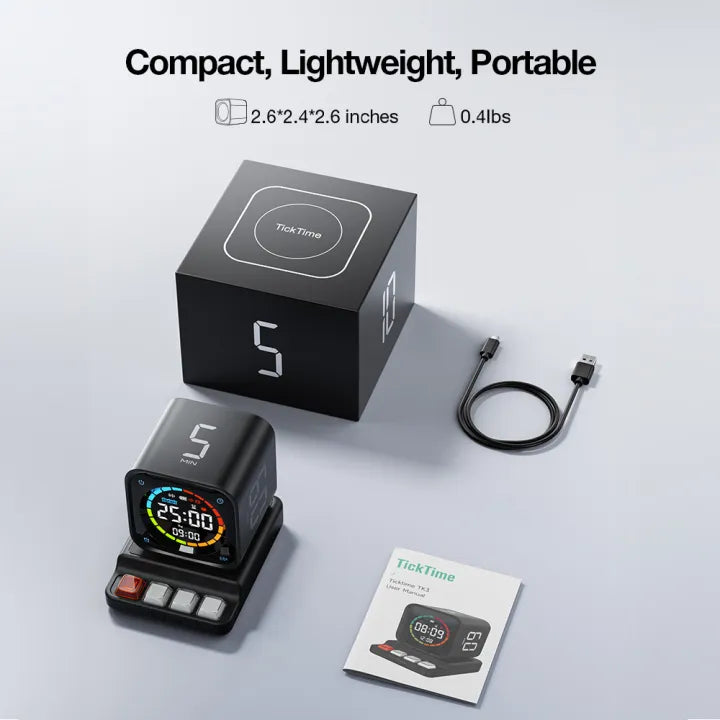 TK3 Pomodoro Timer Cube Desk Productivity Timer