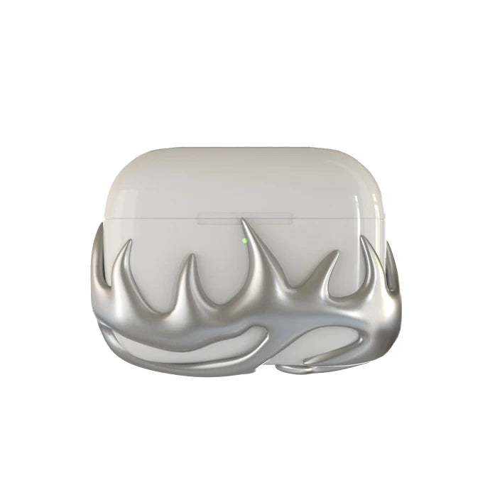 White Grillz AirPods Case 3D Design