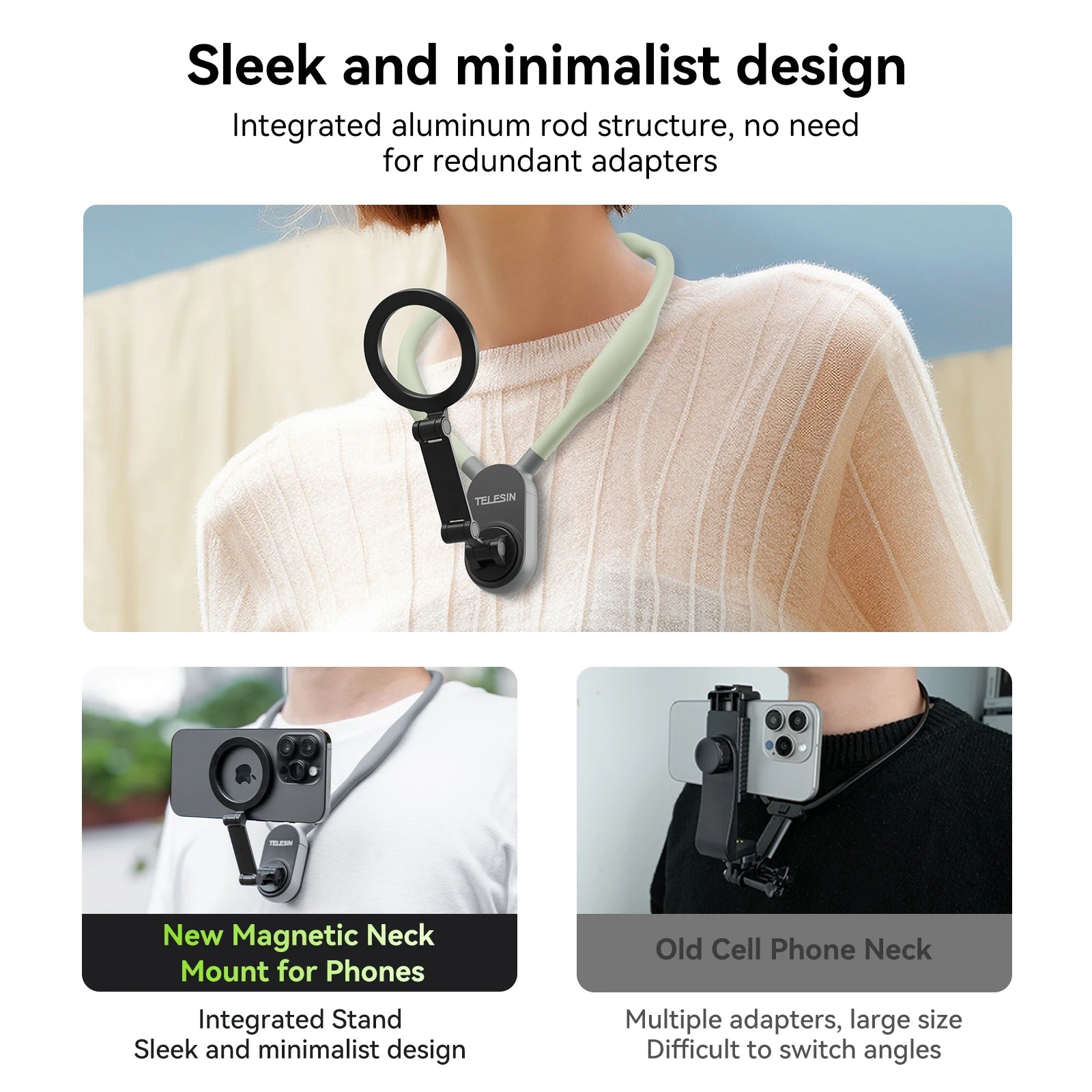 TELESIN Magnetic Neck for Iphone