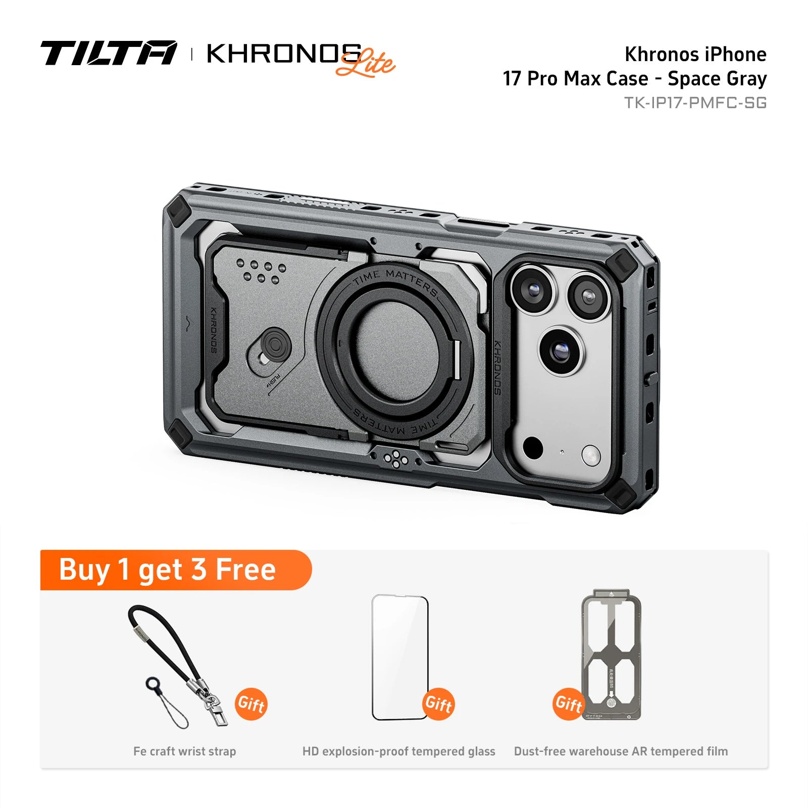 TILTA Khronos Classic Cage Kit for iPhone 17 Pro/Max Case