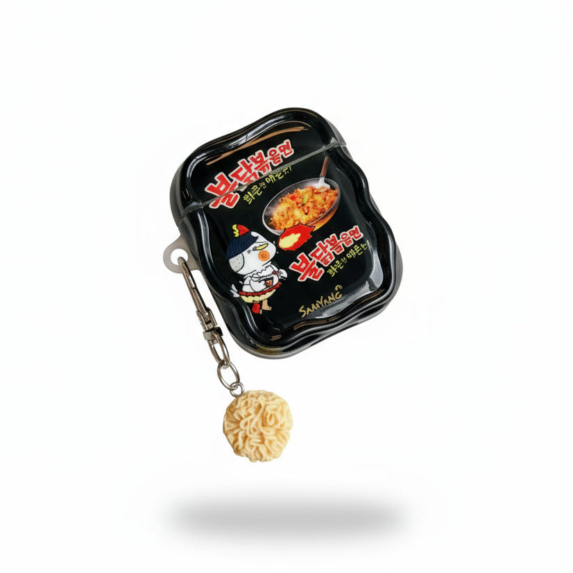 Protective AirPods Case Fun Food Design with Pendant