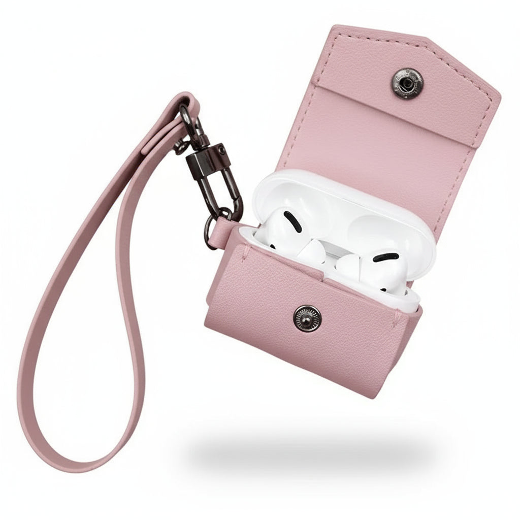 Premium Leather AirPods Pro Case with Wrist Strap