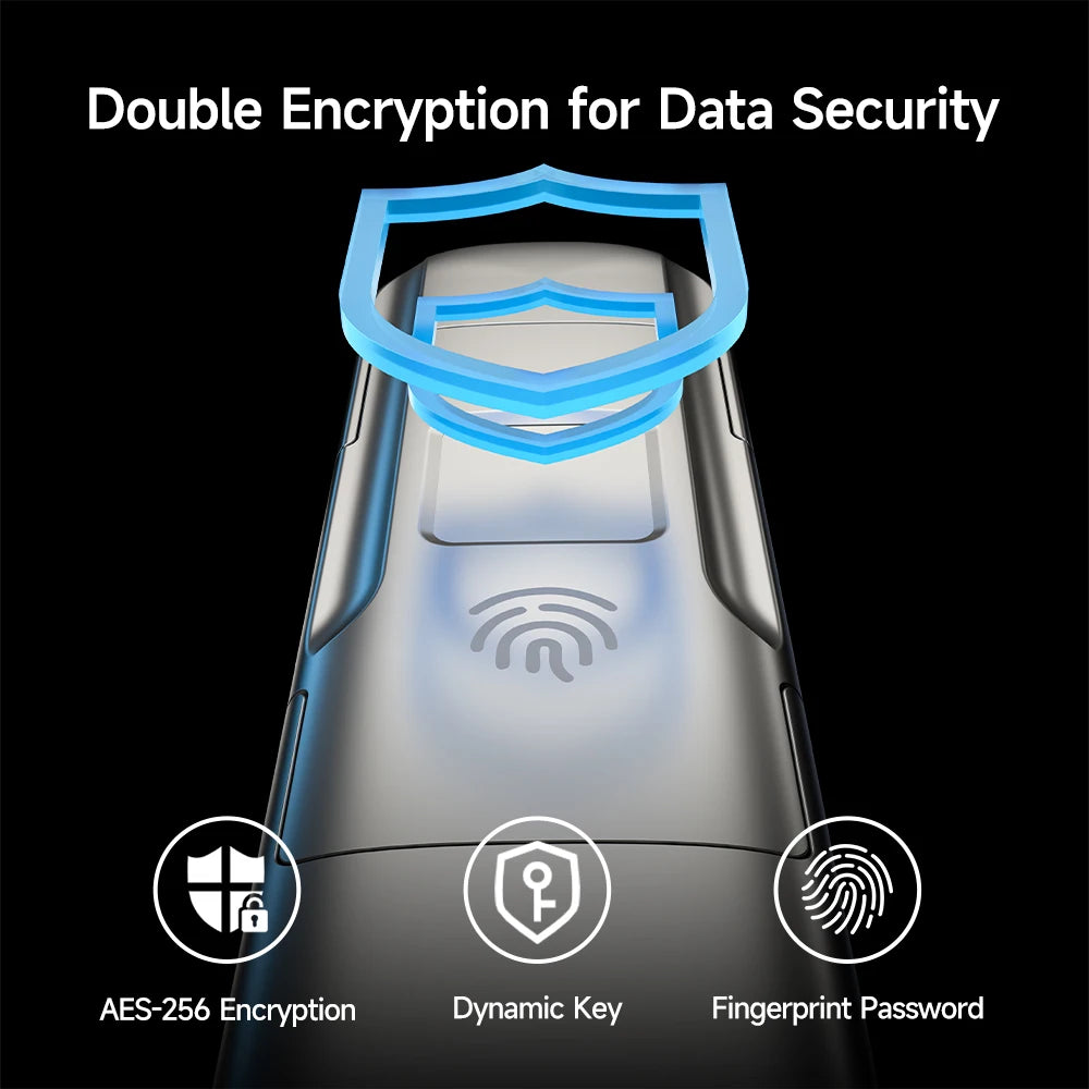 MOVESPEED Fingerprint Encrypted SSD Flash Drive USB 3.2