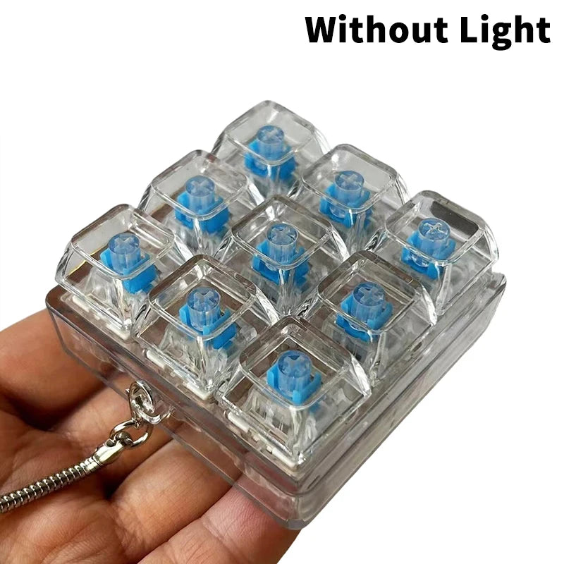 LED Mechanical Keyboard Stress Relief Keychain Anti-Stress