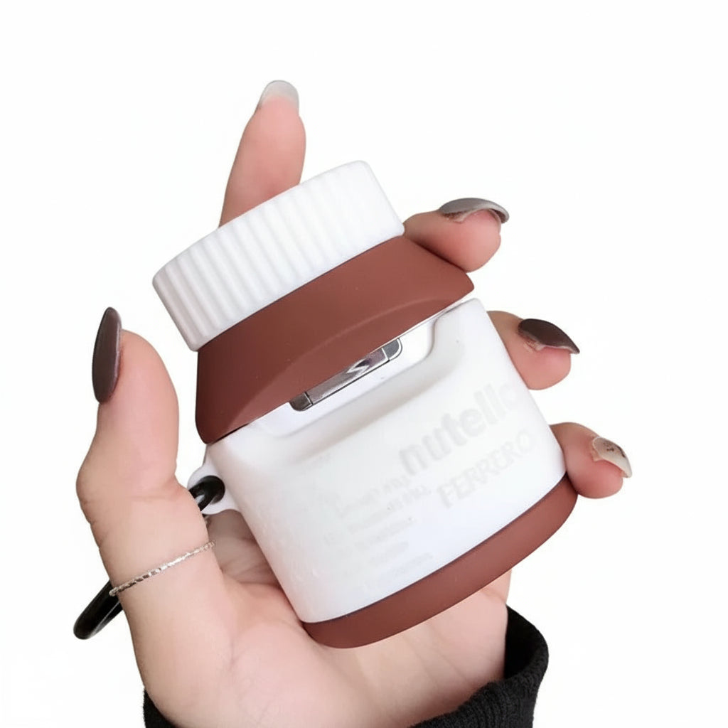 3D Nutella Bottle AirPods Case Silicone
