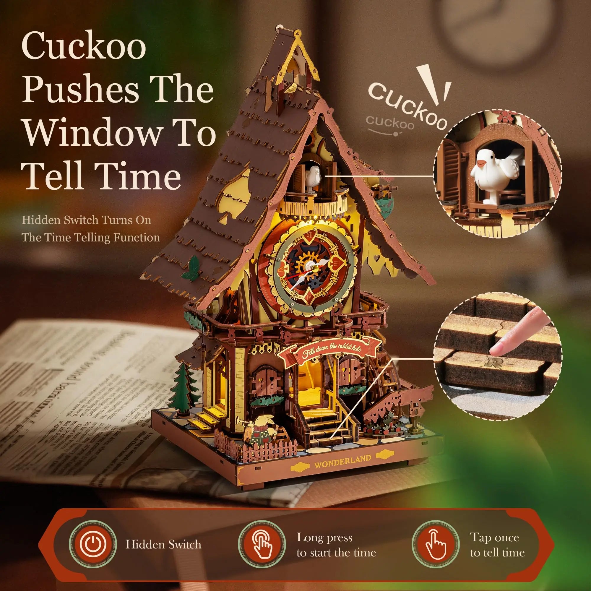 Cuckoo Clock Mechanical 3D Wooden Puzzle