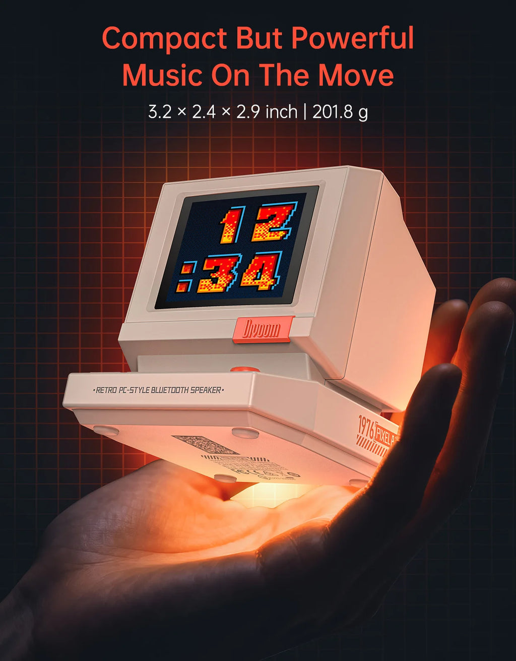 Divoom Ditoo MiniToo Retro Bluetooth Speaker Portable Pixel Display