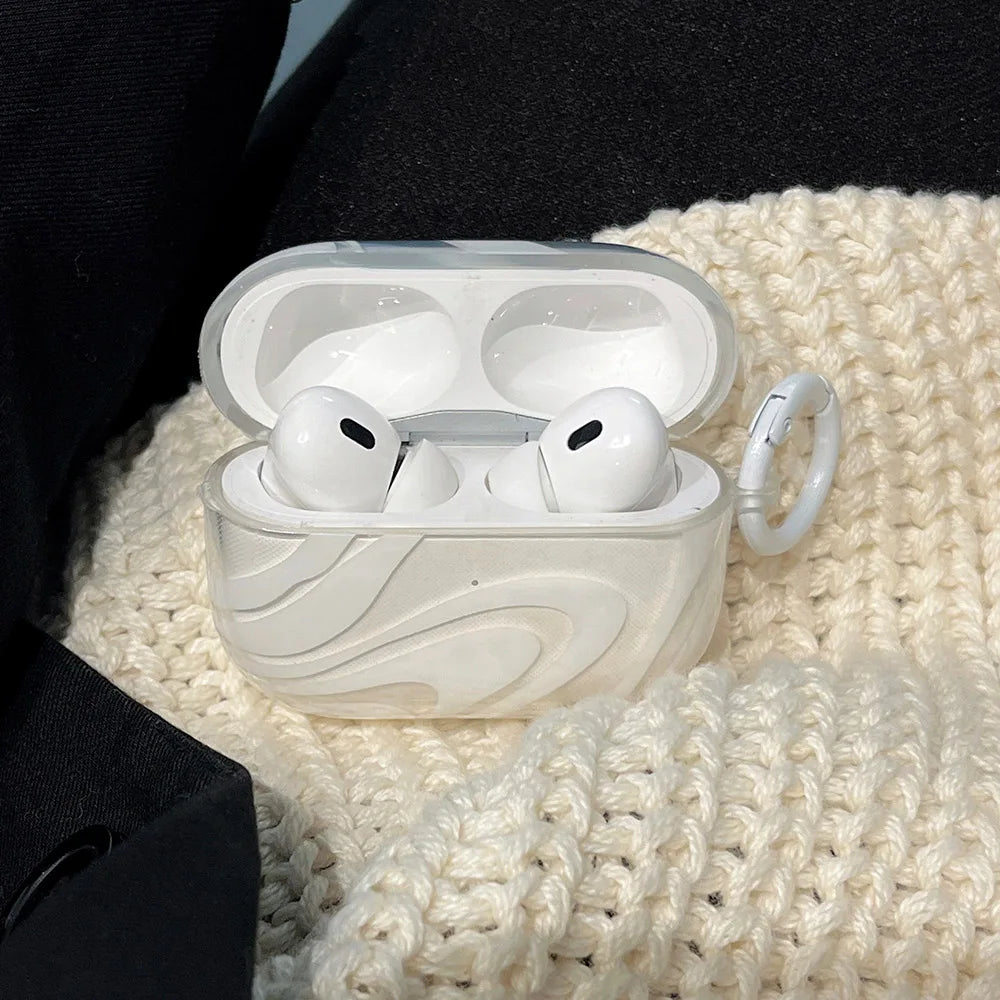 Clear Transparent AirPods Case with Keychain