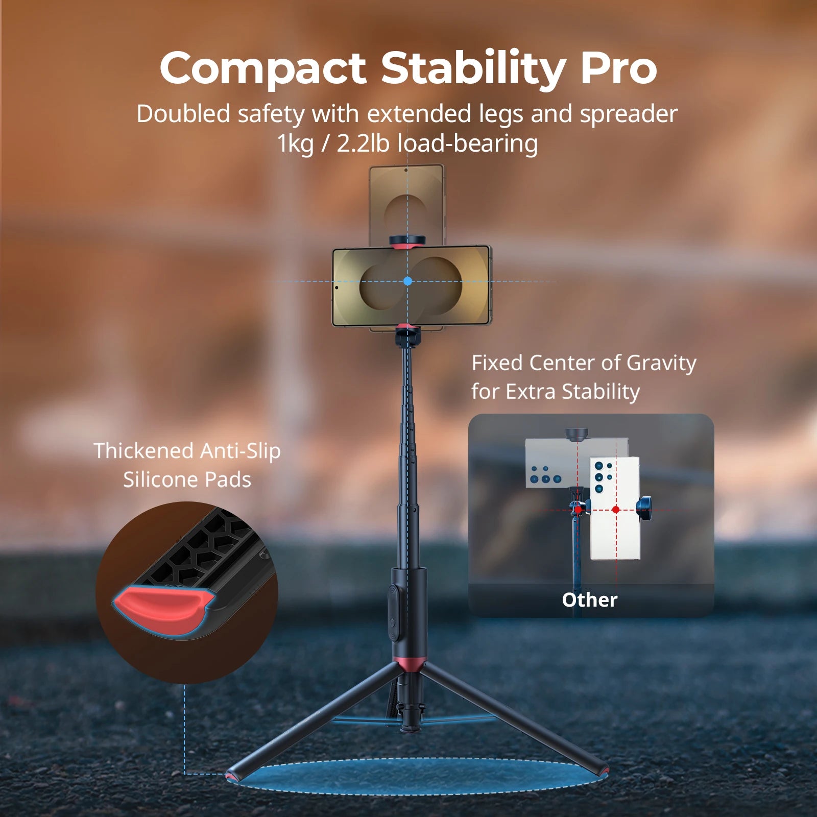 SmallRig x Drex Lee Boom ST30 One-Touch Deploy Selfie Stick Tripod