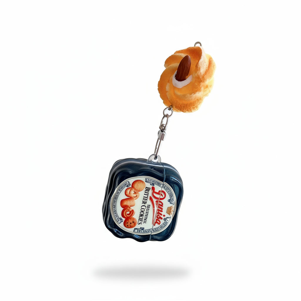 Protective AirPods Case Fun Food Design with Pendant