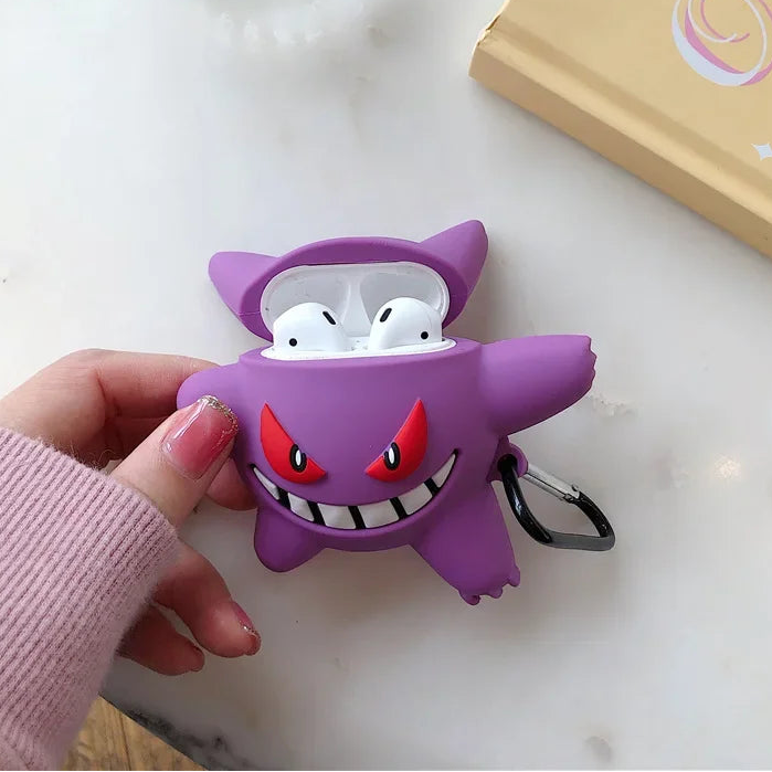 Purple Gengar Pokemon AirPods Case Silicone