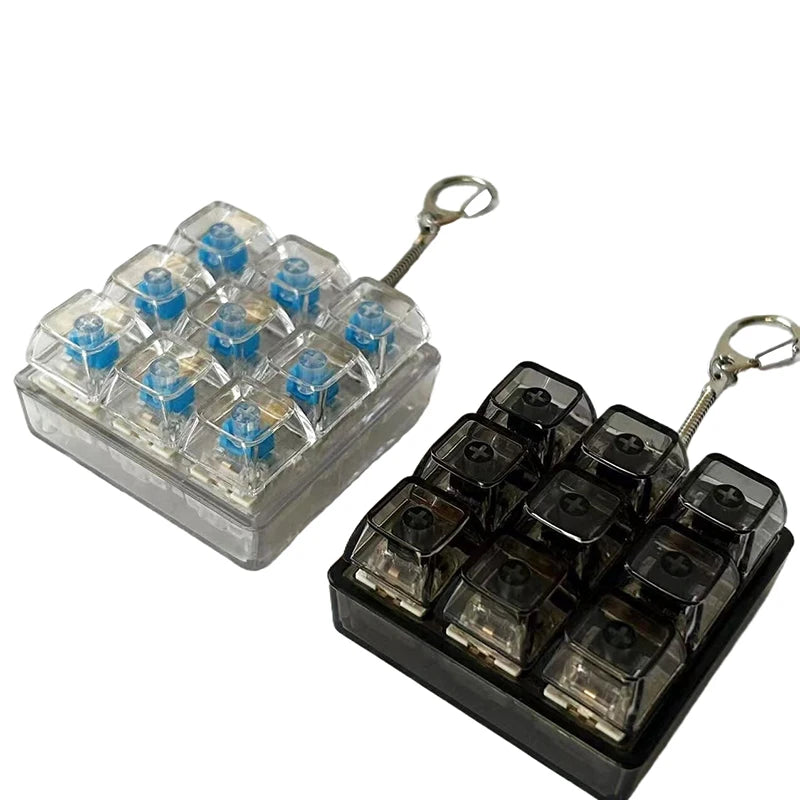 LED Mechanical Keyboard Stress Relief Keychain Anti-Stress