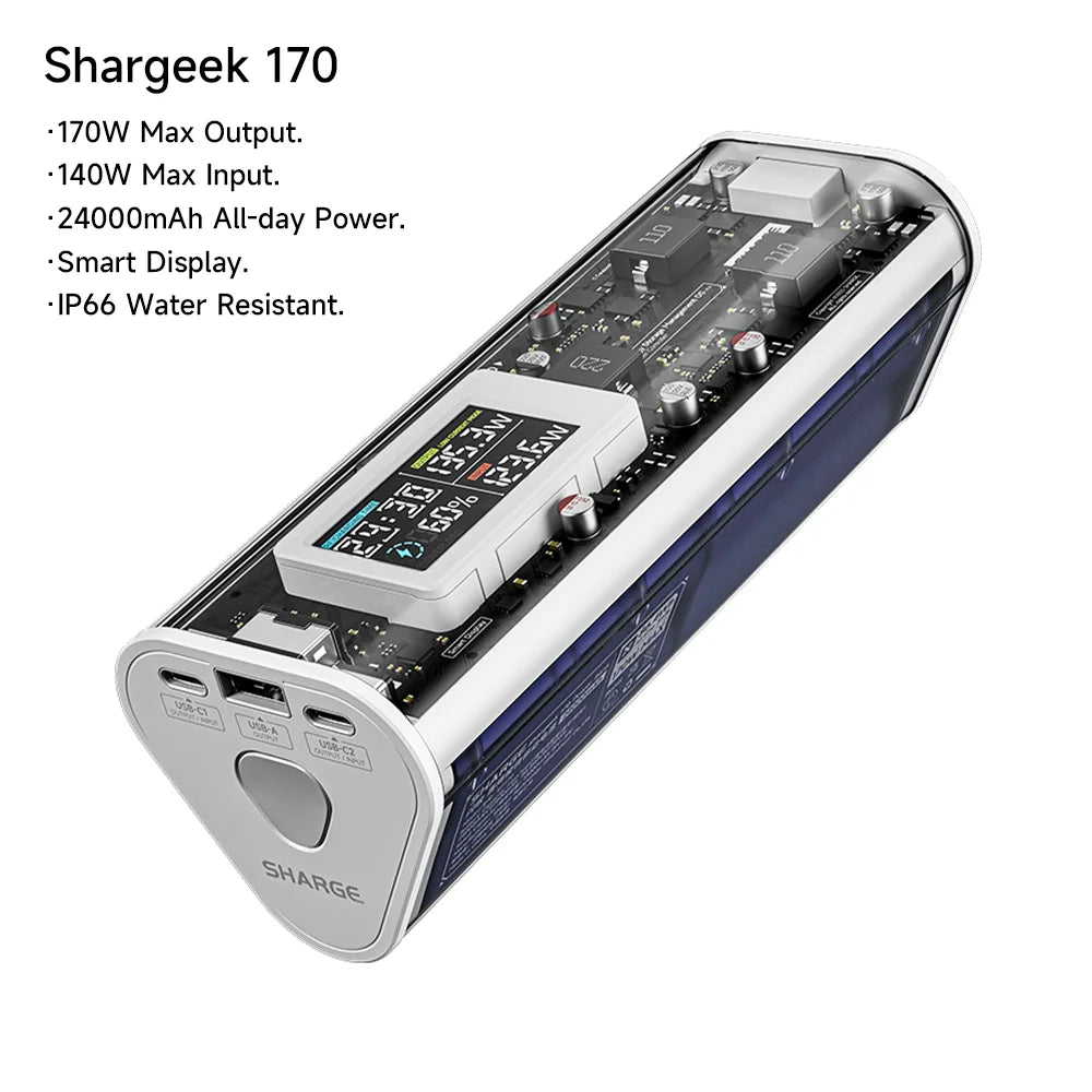 SHARGE 170 Power Bank 170W PD3.1 24000mAh