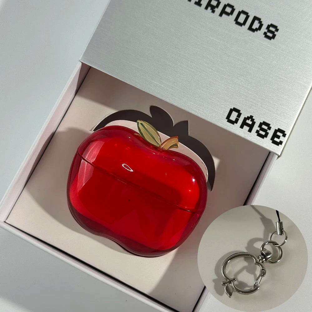 Transparent Fruit AirPods Pro Case Drop-Proof Apple Shape