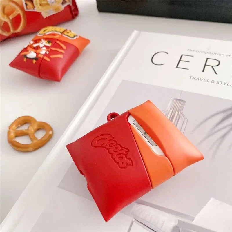 Cheetos Bag AirPods Case - 3D Snack Design Silicone Cover