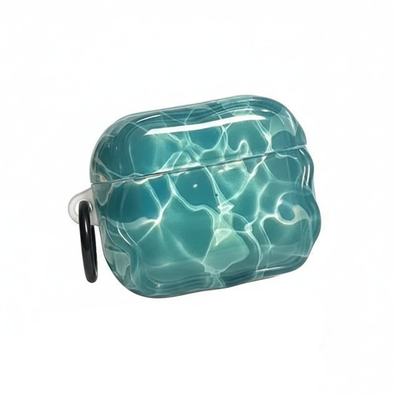 Water Ripple AirPods Case Translucent Ocean Wave TPU Protection