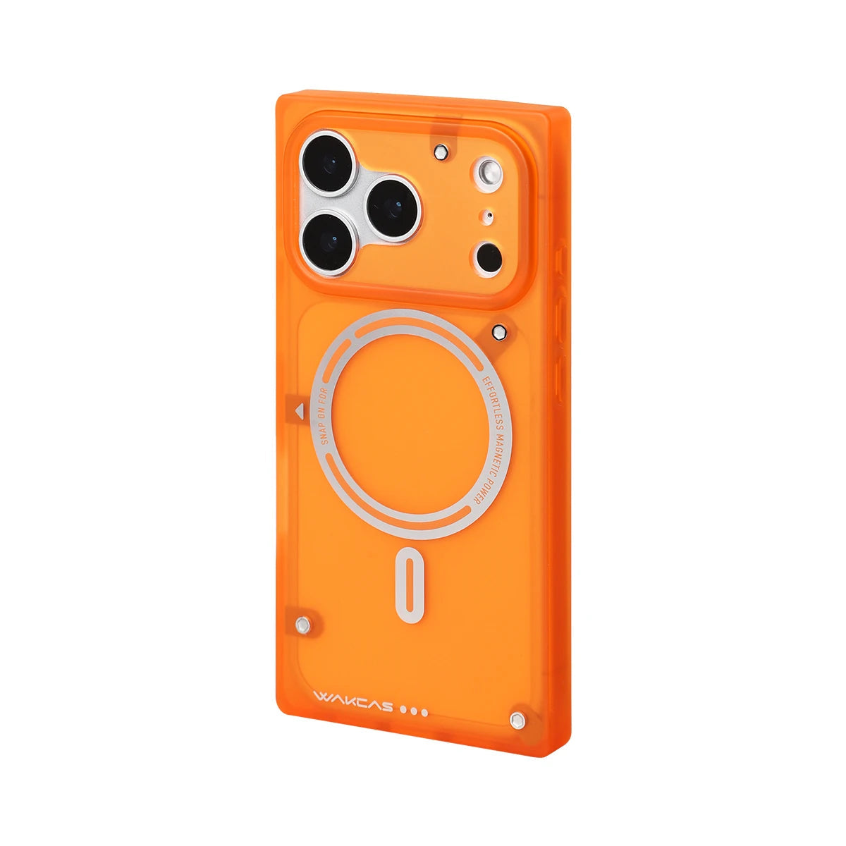 Wakcas Matte Semi-Transparent Magnetic Square Case for iPhone 17 Series