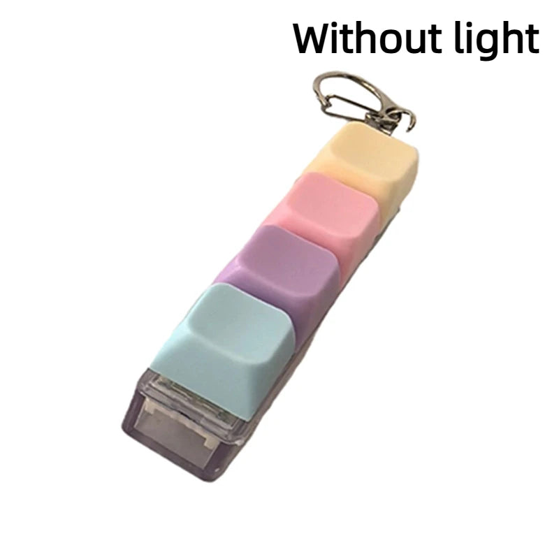 LED Mechanical Keyboard Stress Relief Keychain Anti-Stress